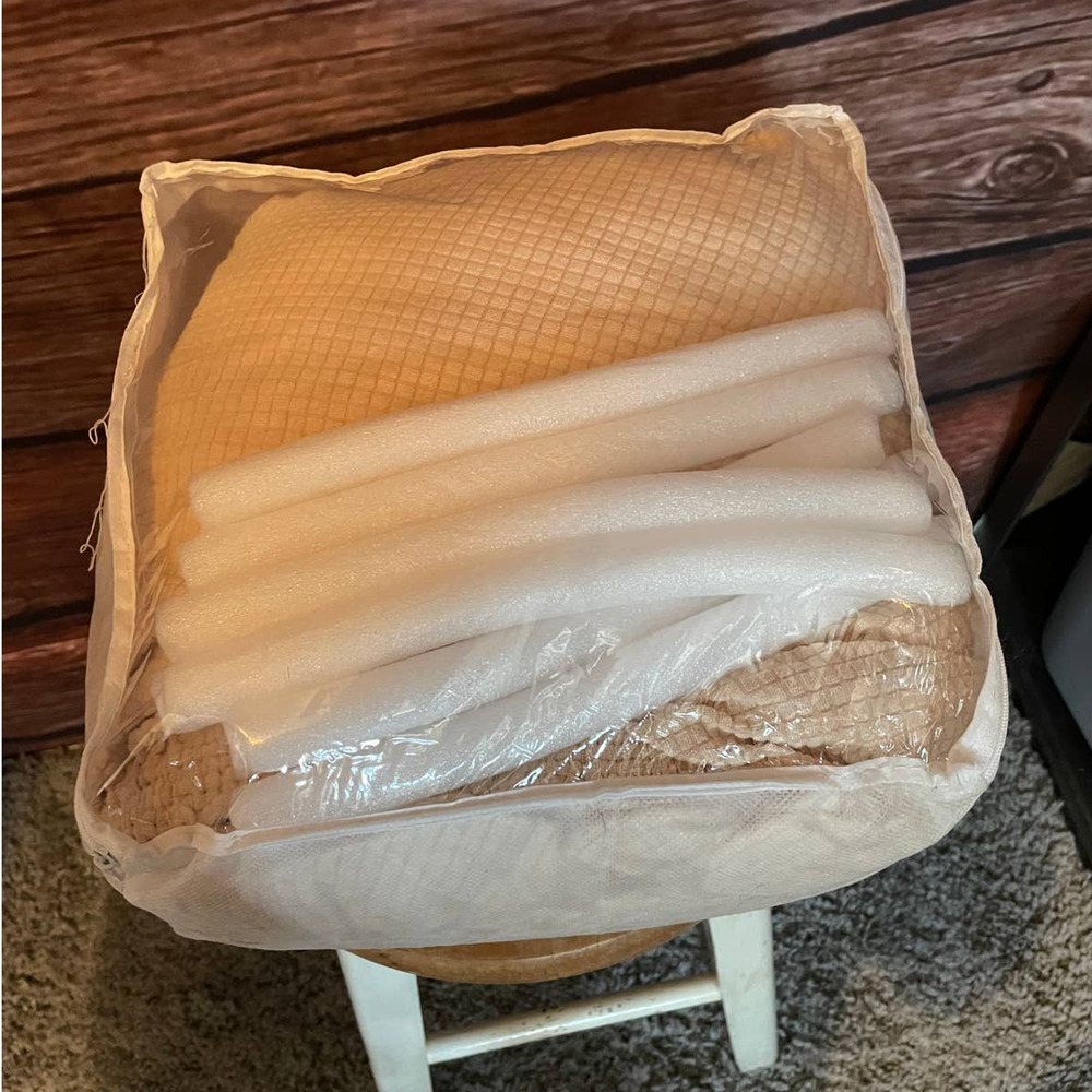 Oversized 4 Seat Sofa Slipcover Beige Cream Stretchy Machine Wash Water Repell - Picture 3 of 7